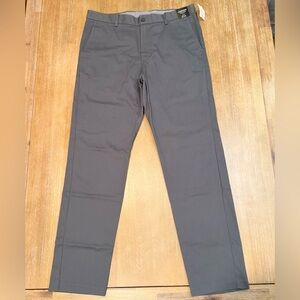 NWT Nordstrom Men’s Shop Slim Fit Wrinkle Free Casual Pants Grey Shadow Sz 34X32
